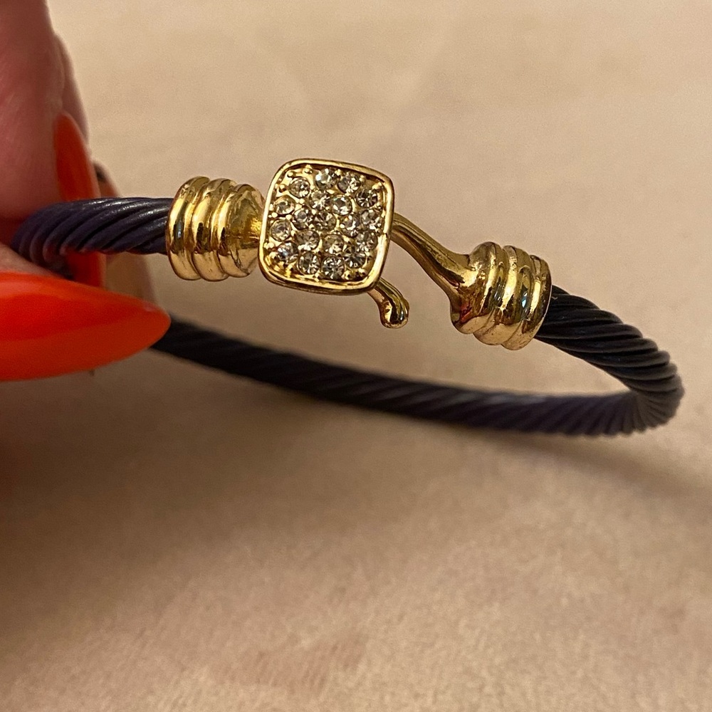 Navy Wire Rope Style & Hook Bracelet 🪝 - Picture 5 of 8